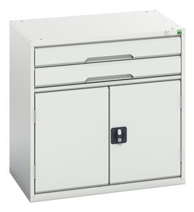 Bott Verso the Bott budget range, lighter duty lower spec cabinets cupboard Verso 800Wx550Dx800H 2 Drawer + 2 Door Cabinet